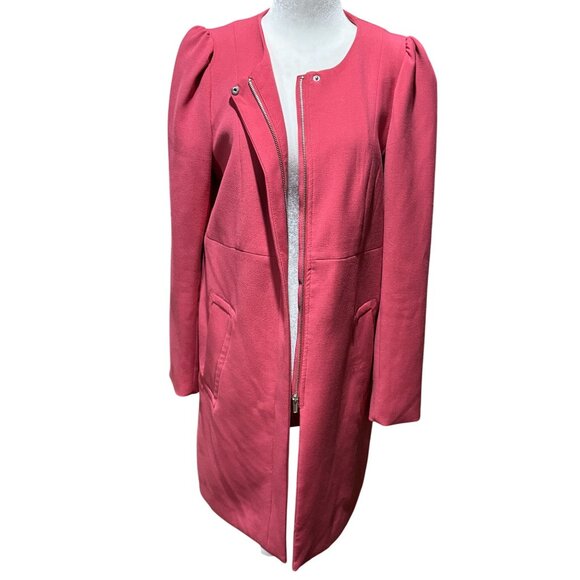 H&M womens Size 10 Coat Jacket Elegant Formal Blazer Pink Workwear Outwear - Picture 4 of 11